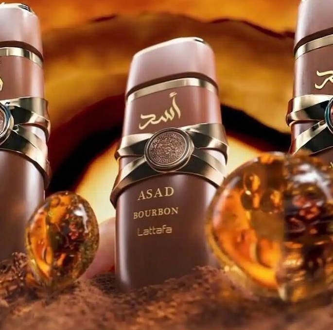 Lattafa-Asad Bourbon 3pcs Gift Set – Unisex | 100 ml / 3.4 fl oz + Extras