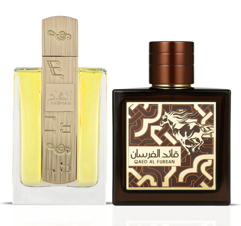 Lattafa Untamed Qaed Al Fursan & Angham Eau de Parfum Combo – Unisex Duo | 3.4 oz / 100 ml Each | Unisex