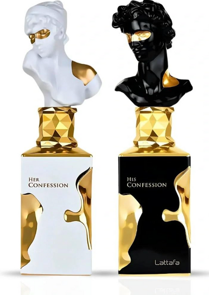 Lattafa His & Her Confession Eau de Parfum Combo – Unisex Duo | 3.4 oz / 100 ml Each | Unisex