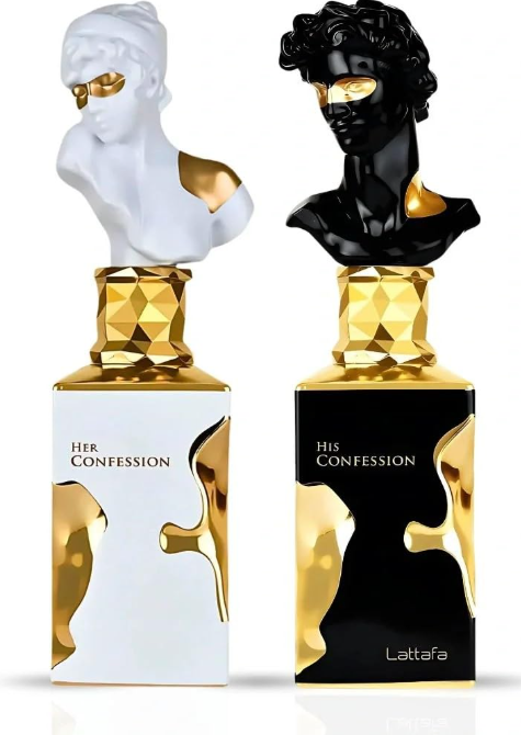 Lattafa His & Her Confession Eau de Parfum Combo – Unisex Duo | 3.4 oz / 100 ml Each | Unisex