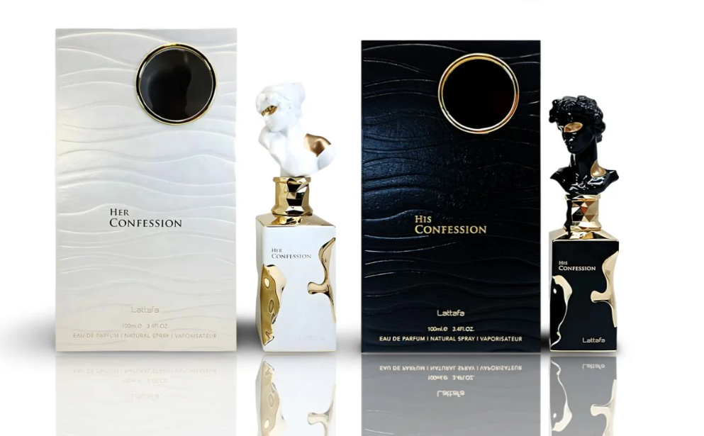 Lattafa His & Her Confession Eau de Parfum Combo – Unisex Duo | 3.4 oz / 100 ml Each | Unisex