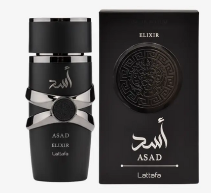 Lattafa Asad Collection 4-Piece Bundle – Asad Elixir + Asad + Asad Zanzibar + Asad Bourbon | 100 ml EDP Each