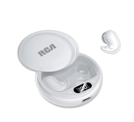 RCA Wave-80 True Wireless Earbuds – Bluetooth, Long Battery Life, Immersive Sound, Compact Design, Multi-Color (White, Black)