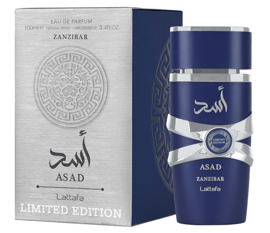 Lattafa Asad Zanzibar Limited Edition EDP – For Him | 100 ml / 3.4 fl oz | Men