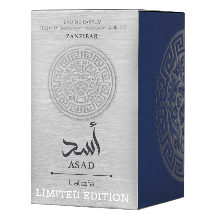Lattafa Asad Zanzibar Limited Edition EDP – For Him | 100 ml / 3.4 fl oz | Men