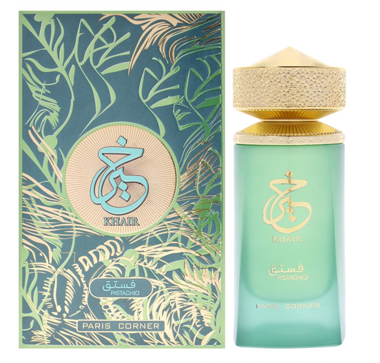 Paris Corner Khair Pistachio Eau de Parfum for Women 3.4 oz / 100ml – Long Lasting Sweet Gourmand Perfume Spray