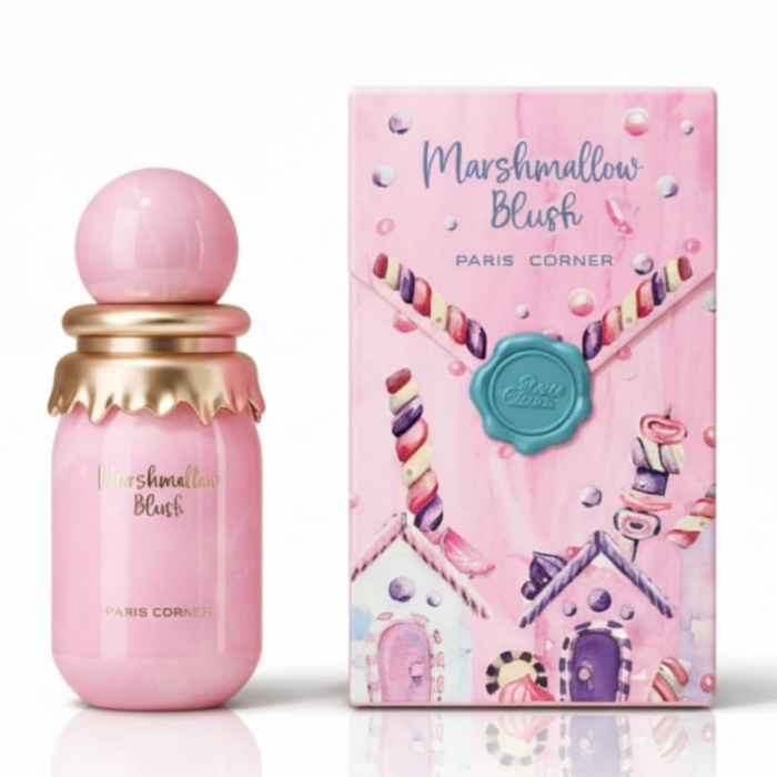 Paris Corner Marshmallow Blush Eau de Parfum for Women 1.7 oz / 50ml – Sweet Gourmand Strawberry & Marshmallow Perfume Spray