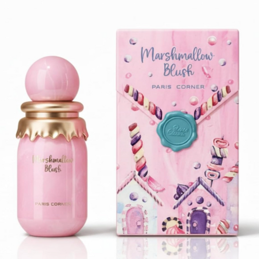 Paris Corner Marshmallow Blush Eau de Parfum for Women 1.7 oz / 50ml – Sweet Gourmand Strawberry & Marshmallow Perfume Spray