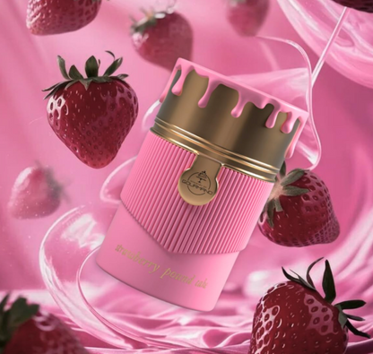 Paris Corner Strawberry Pound Cake Eau de Parfum Unisex 3.4 oz / 100ml – Decadent Gourmand Fragrance with Lemon, Strawberry, Musk & Vanilla Milk