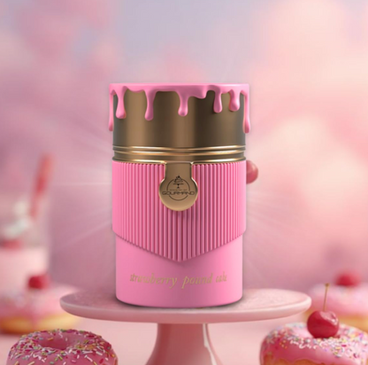 Paris Corner Strawberry Pound Cake Eau de Parfum Unisex 3.4 oz / 100ml – Decadent Gourmand Fragrance with Lemon, Strawberry, Musk & Vanilla Milk