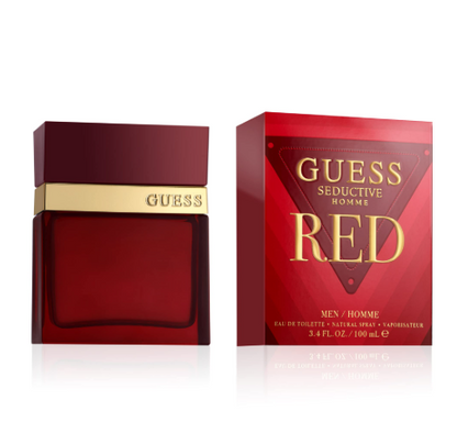 Guess Seductive Homme Red Eau de Toilette for Men 3.4 oz / 100ml – Spicy Woody Aromatic Fragrance Spray