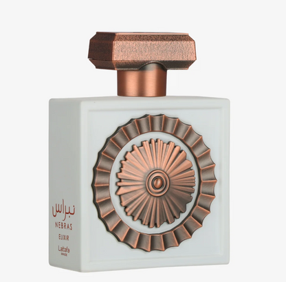 Lattafa Nebras Elixir Eau de Parfum Unisex 3.4 oz / 100ml – Warm Amber & Spicy Floral Fragrance Spray