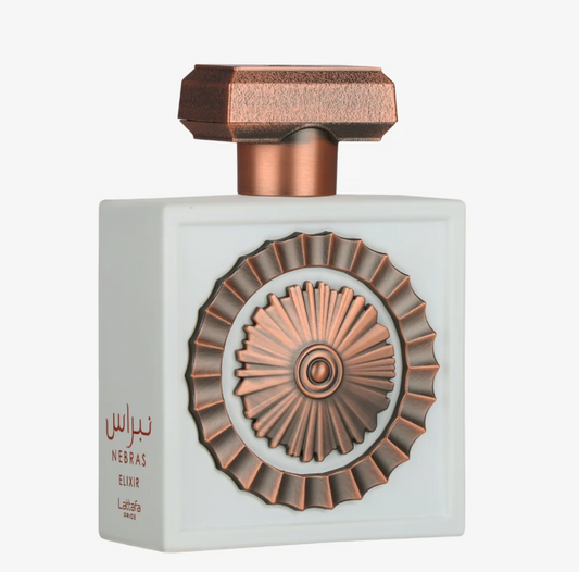 Lattafa Nebras Elixir Eau de Parfum Unisex 3.4 oz / 100ml – Warm Amber & Spicy Floral Fragrance Spray
