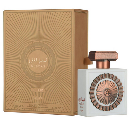 Lattafa Nebras Elixir Eau de Parfum Unisex 3.4 oz / 100ml – Warm Amber & Spicy Floral Fragrance Spray