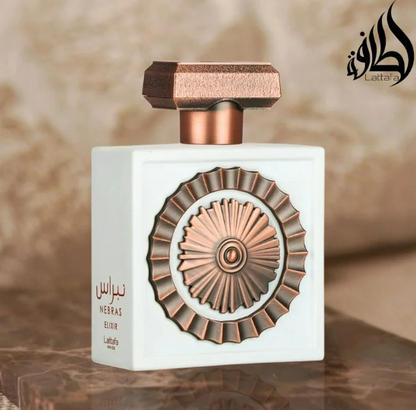 Lattafa Nebras Elixir Eau de Parfum Unisex 3.4 oz / 100ml – Warm Amber & Spicy Floral Fragrance Spray