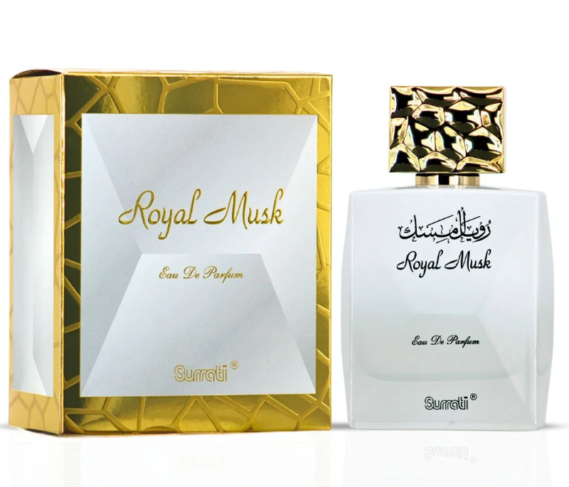 Surrati Royal Musk Eau de Parfum for Women 3.4 oz / 100ml – Clean Soft Musk Floral Arabian Perfume Spray Long Lasting