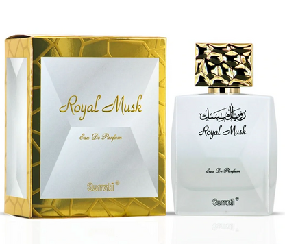 Surrati Royal Musk Eau de Parfum for Women 3.4 oz / 100ml – Clean Soft Musk Floral Arabian Perfume Spray Long Lasting
