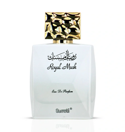 Surrati Royal Musk Eau de Parfum for Women 3.4 oz / 100ml – Clean Soft Musk Floral Arabian Perfume Spray Long Lasting
