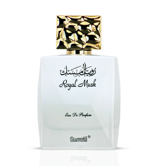 Surrati Royal Musk Eau de Parfum for Women 3.4 oz / 100ml – Clean Soft Musk Floral Arabian Perfume Spray Long Lasting