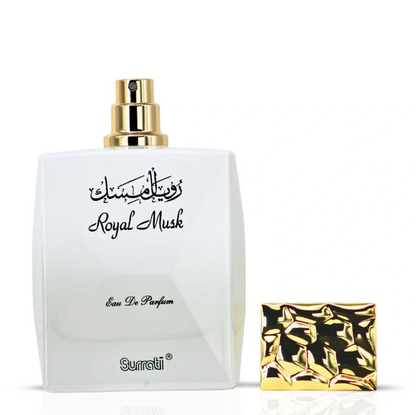 Surrati Royal Musk Eau de Parfum for Women 3.4 oz / 100ml – Clean Soft Musk Floral Arabian Perfume Spray Long Lasting
