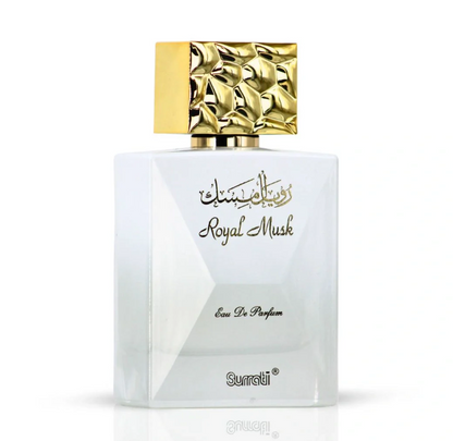 Surrati Royal Musk Eau de Parfum for Women 3.4 oz / 100ml – Clean Soft Musk Floral Arabian Perfume Spray Long Lasting