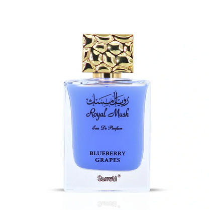 Surrati Royal Musk Blueberry Grapes Eau de Parfum for Women 3.4 oz / 100ml – Fruity Musk Sweet Arabian Perfume Spray Long Lasting