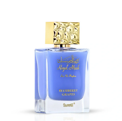 Surrati Royal Musk Blueberry Grapes Eau de Parfum for Women 3.4 oz / 100ml – Fruity Musk Sweet Arabian Perfume Spray Long Lasting
