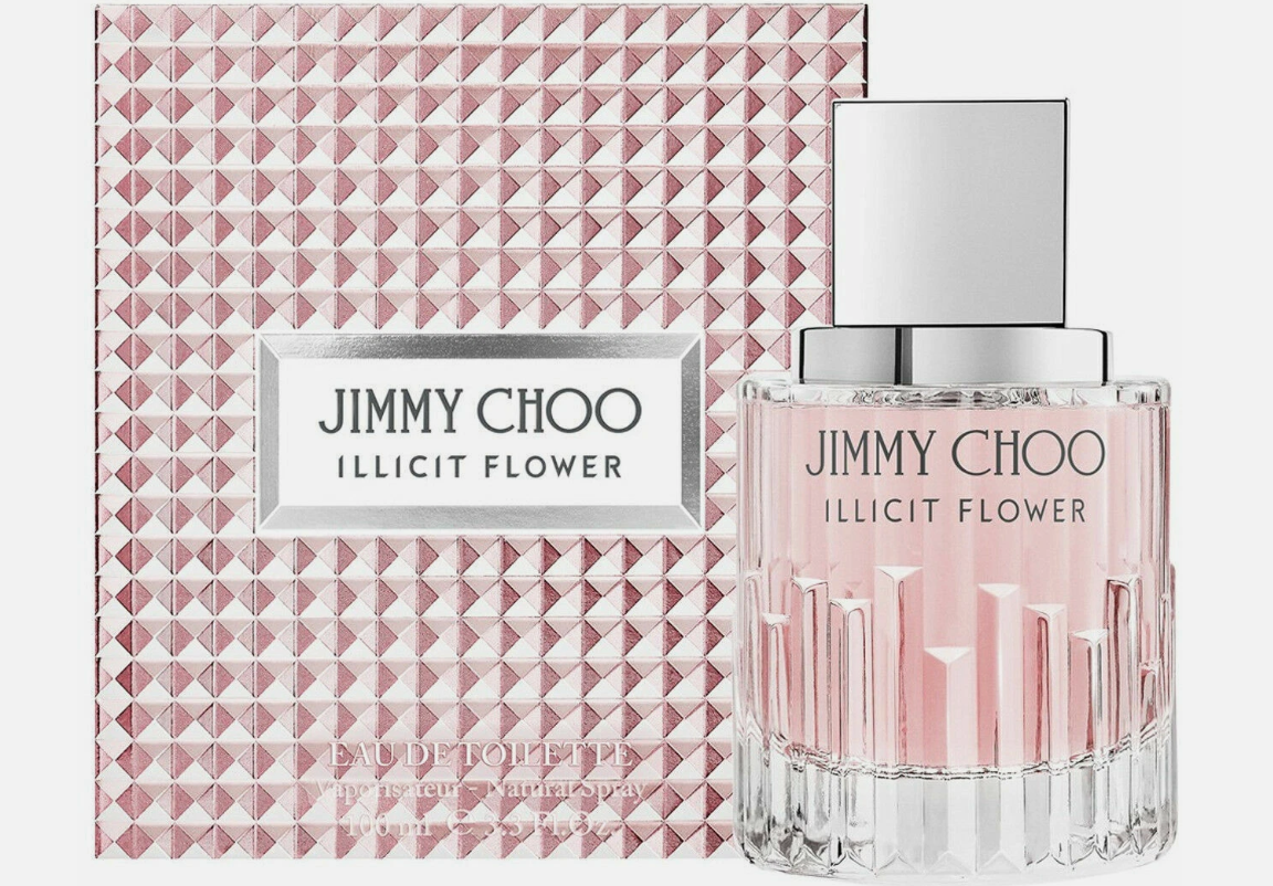 Jimmy Choo Illicit Flower Eau de Toilette for Women 3.3 fl oz 100ml Fresh Floral Fruity Perfume Spray Light Feminine Daytime Fragrance Elegant Gift for Her