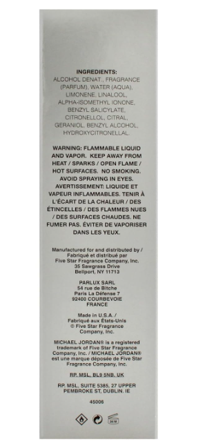 Michael Jordan 23 Eau de Cologne for Men 3.4 fl oz 100ml Fresh Spicy Woody Perfume Spray Long Lasting Classic Masculine Everyday Fragrance Gift for Him