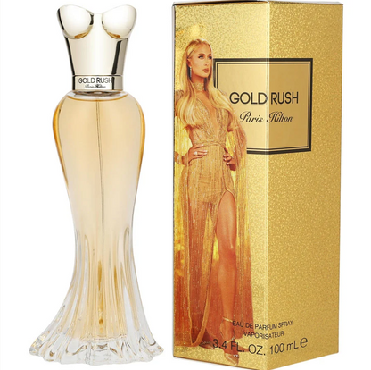 Paris Hilton Gold Rush Eau de Parfum for Women 3.4 fl oz 100ml Long Lasting Sweet Fruity Gourmand Perfume Spray Vanilla Praline Luxury Feminine Fragrance Gift for Her
