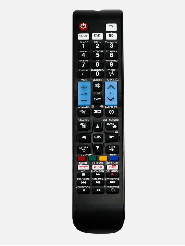 Toptech Universal 4-in-1 TV Remote Control, Smart Replacement Remote for TV, DVD, Cable & Streaming Devices, Easy Setup Universal IR Remote for Multiple Brands Home Entertainment Systems