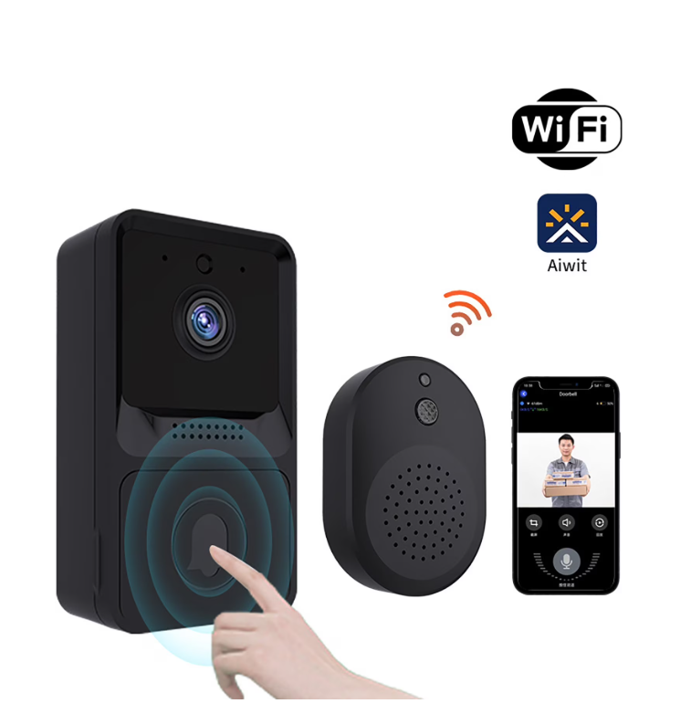 Toptech Wireless HD Doorbell Camera – Smart Home Security System with HD Video, Motion Detection, WiFi Connectivity, Night Vision, App Control (Google Play & App Store Supported)