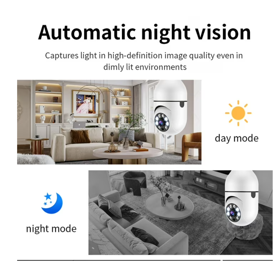 The Toptech Wireless HD Security Light Bulb Camera with Wall Adapter is a light bulb-style smart security camera system that installs into a standard bulb socket or can be powered using a wall adapter.