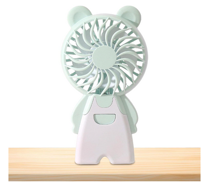 Mini Portable USB Rechargeable Desk Fan, Cute Animal Shaped Handheld Table Fan, Quiet Personal Cooling Fan with Button Control for Desktop, Home & Outdoor Travel (Random Color Delivery – 6 Designs)