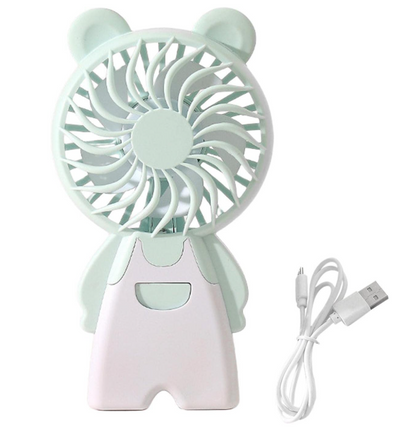 Mini Portable USB Rechargeable Desk Fan, Cute Animal Shaped Handheld Table Fan, Quiet Personal Cooling Fan with Button Control for Desktop, Home & Outdoor Travel (Random Color Delivery – 6 Designs)