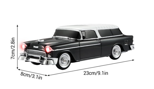 WSTER 1955 Vintage Replica Retro Ride Car Bluetooth Speaker – Portable Sound System (Black)