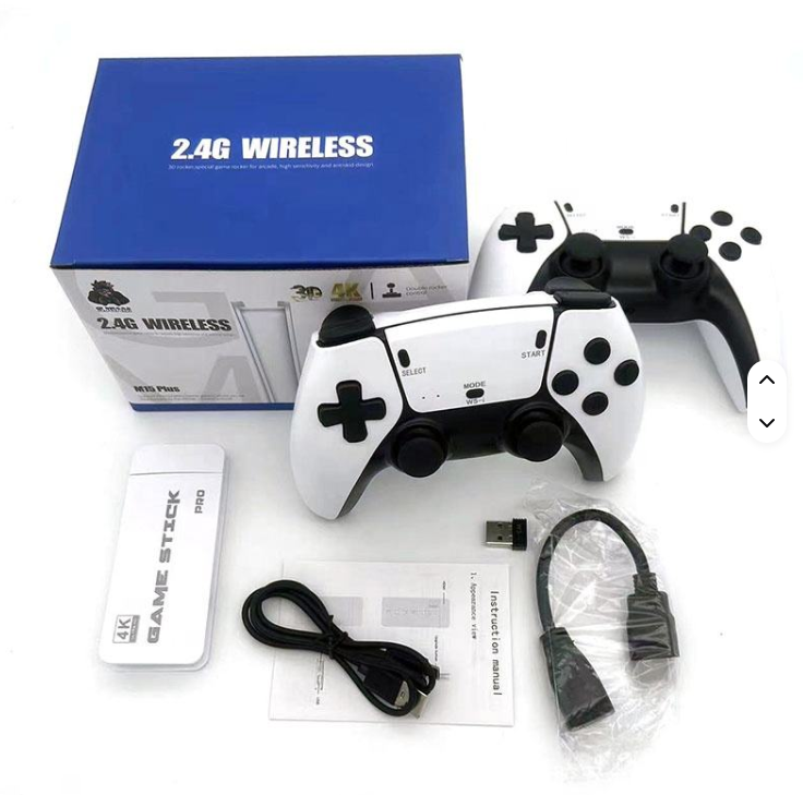 M15 4K Game Stick Console – 20,000+ Games, 20+ Simulators, Wireless Controllers, HD Output Retro Video Game System
