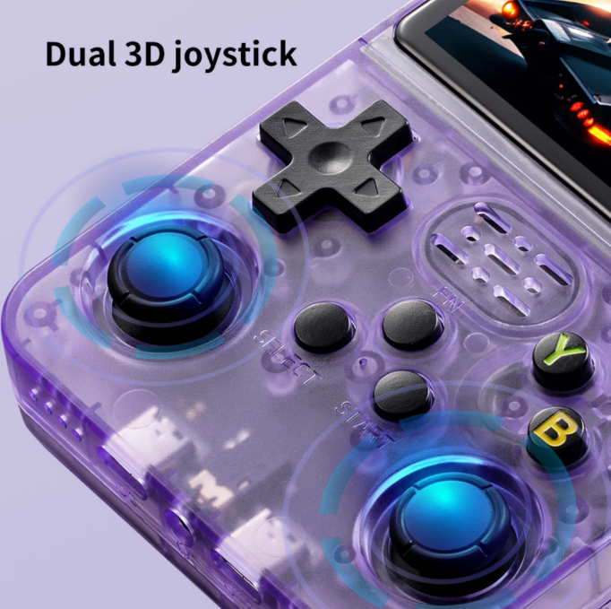R36S Open Source Handheld Game Console – Large Screen, 64GB Storage, Long Battery Life, Retro Gaming System, Multi-Color (Orange, Black, Purple, Blue, White)