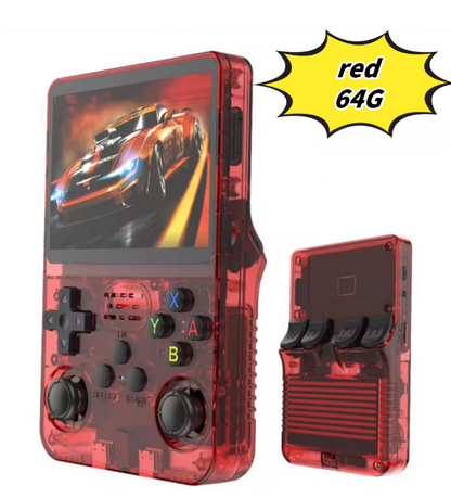 R36S Open Source Handheld Game Console – Large Screen, 64GB Storage, Long Battery Life, Retro Gaming System, Multi-Color (Orange, Black, Purple, Blue, White)