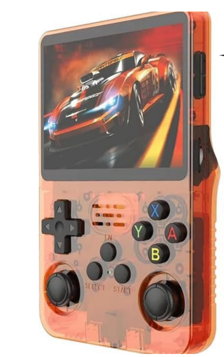 R36S Open Source Handheld Game Console – Large Screen, 64GB Storage, Long Battery Life, Retro Gaming System, Multi-Color (Orange, Black, Purple, Blue, White)