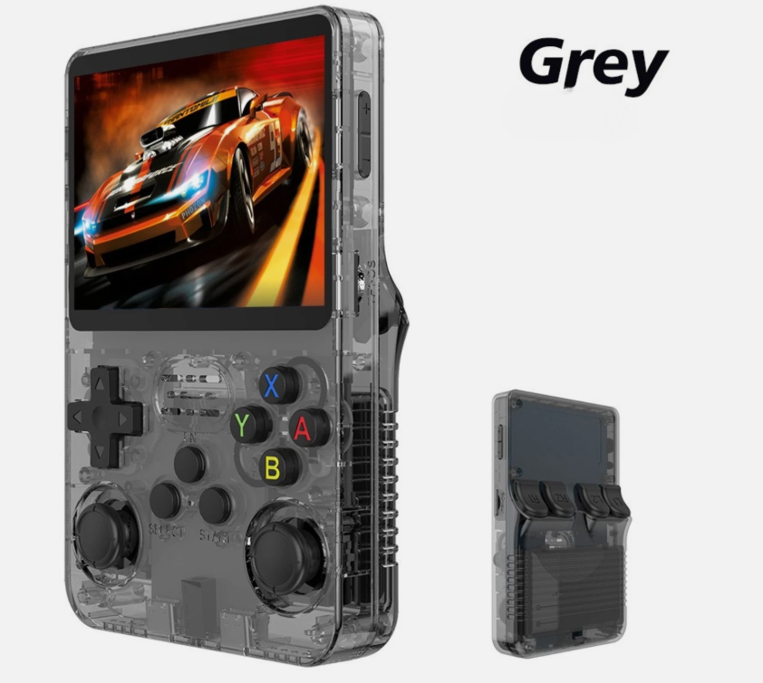 R36S Open Source Handheld Game Console – Large Screen, 64GB Storage, Long Battery Life, Retro Gaming System, Multi-Color (Orange, Black, Purple, Blue, White)