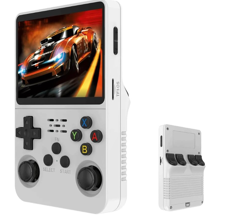 R36S Open Source Handheld Game Console – Large Screen, 64GB Storage, Long Battery Life, Retro Gaming System, Multi-Color (Orange, Black, Purple, Blue, White)