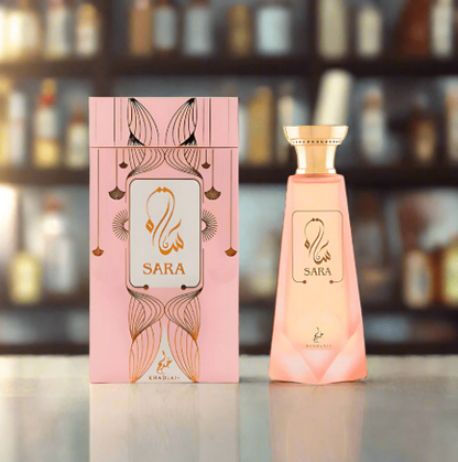 KHADLAJ Sara Eau de Parfum Spray for Women 3.4 FL OZ (100ml) New Floral Fruity Long Lasting Perfume with Rose Musk Amber Elegant Daily Wear Fragrance