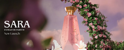 KHADLAJ Sara Eau de Parfum Spray for Women 3.4 FL OZ (100ml) New Floral Fruity Long Lasting Perfume with Rose Musk Amber Elegant Daily Wear Fragrance