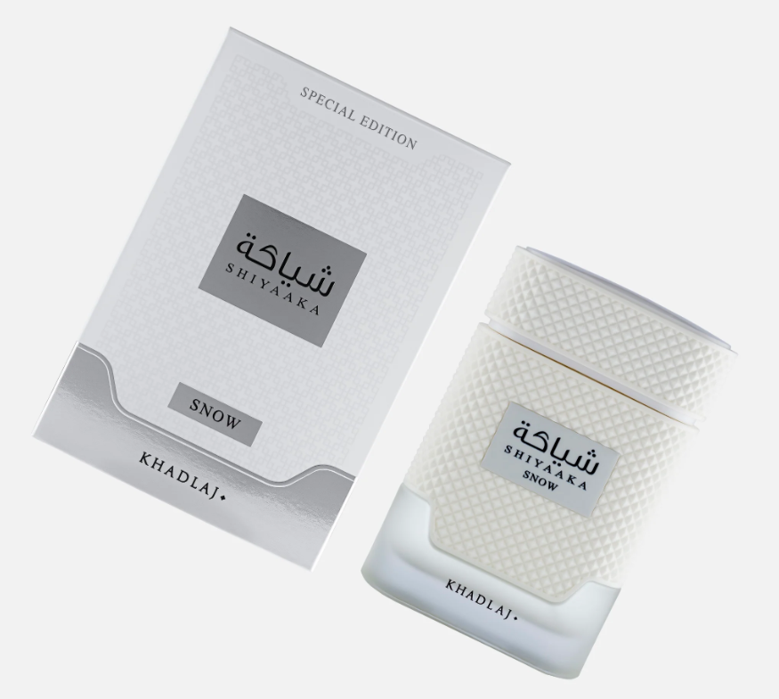 KHADLAJ Shiyaaka Snow Special Edition Eau de Parfum Spray for Men 3.4 FL OZ (100ml) Fresh Citrus Woody Aromatic Long Lasting Luxury Arabic Perfume Exclusive Masculine Fragrance