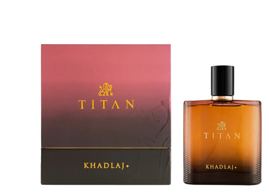 KHADLAJ Titan Eau de Parfum Spray for Men 3.4 FL OZ (100ml) Long Lasting Spicy Citrus Woody Amber Vanilla Masculine Arabic Perfume Bold Signature Fragrance