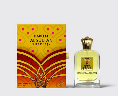 KHADLAJ Hareem Al Sultan Eau de Parfum Spray for Women 2.5 FL OZ (75ml) Floral Fruity Musky Amber Long Lasting Luxury Arabic Perfume Elegant Signature Fragrance