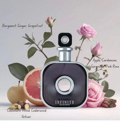 Armaf Infinity Eau de Parfum 100ml | Fresh Aromatic Woody Long Lasting Fragrance for Men | Modern Clean Masculine Perfume Spray