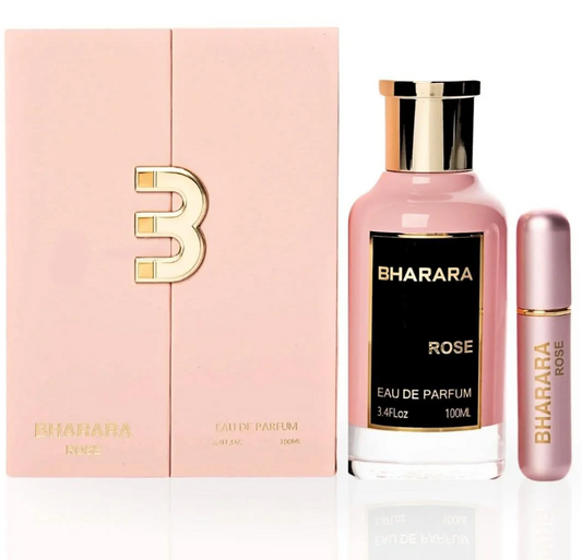 Bharara Rose Eau de Parfum 100ml | Floral Fruity Amber Long Lasting Luxury Fragrance for Women | Elegant Romantic Perfume Spray