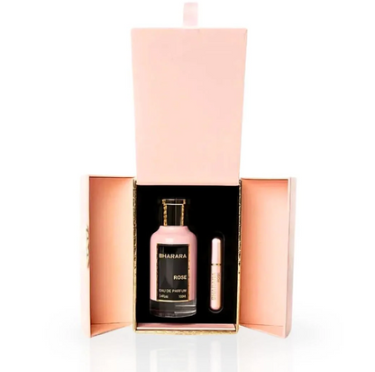 Bharara Rose Eau de Parfum 100ml | Floral Fruity Amber Long Lasting Luxury Fragrance for Women | Elegant Romantic Perfume Spray